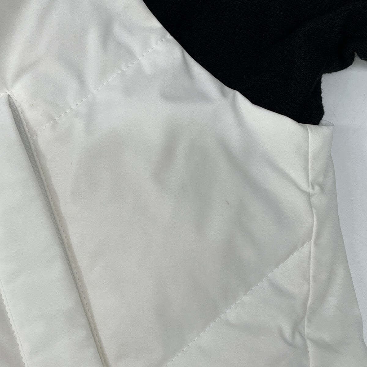 DESCENTE デサント ホワイト×ブラック ドッキング トップス トップス M