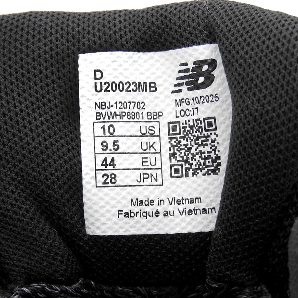NEW BALANCE New Balance Like-new sneakers shoes men's black 28cm U20023MB shoes