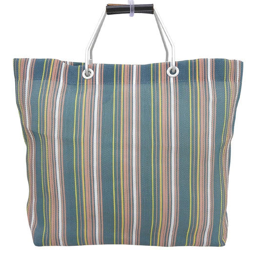 MARNI マルニ 美品 ストライプ フラワーカフェ トートバッグ レディース グリーン系 トートバッグ