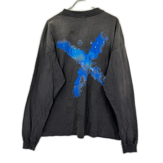 SAINT MICHAEL セントマイケル SM-HR1-0000-029 グレー LS TEE X USED加工 長袖Tシャツ トップス