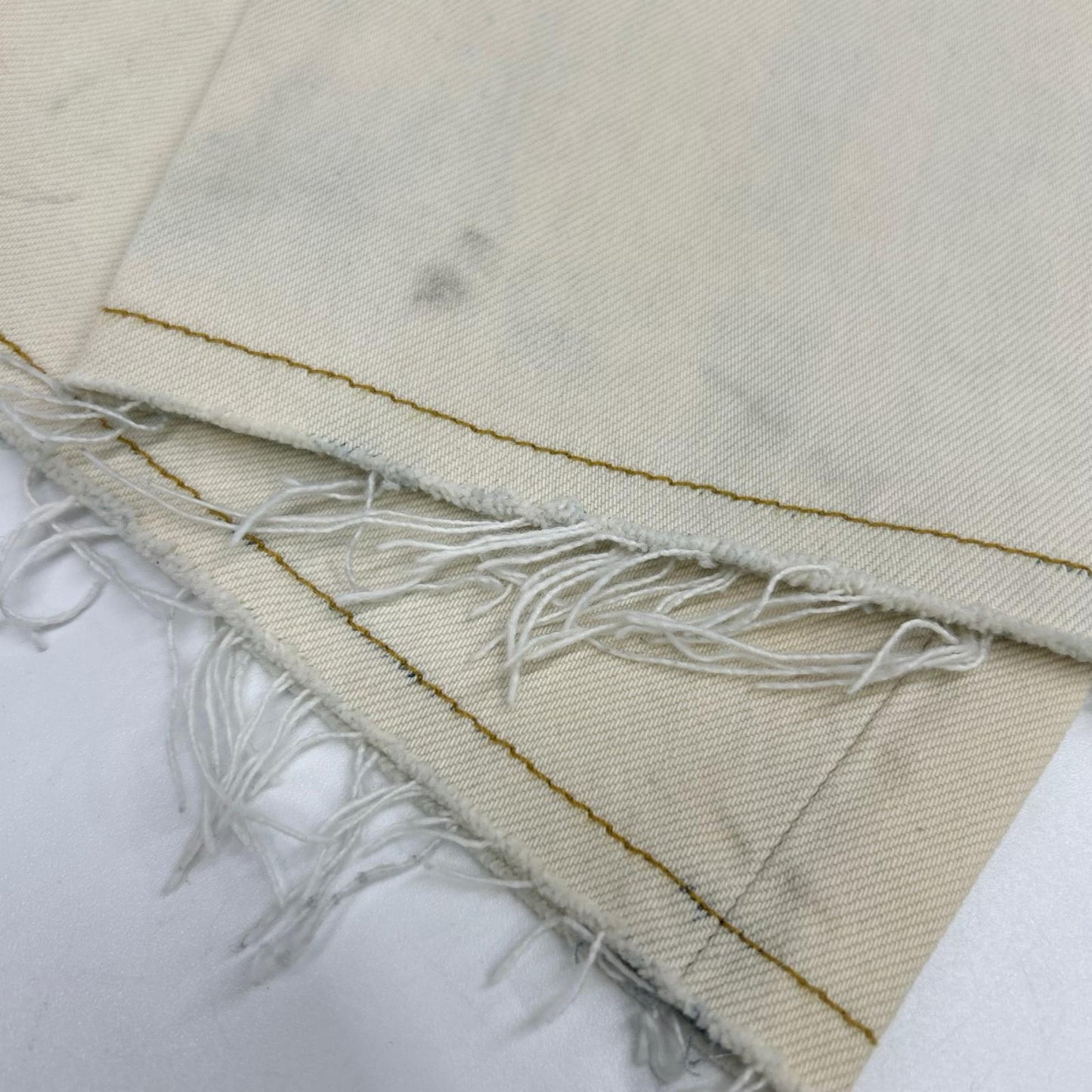 Maison margiela メゾンマルジェラ 20年製 S30LA0172 ブルー×ホワイト コーティング カットオフデニム ボトムス
