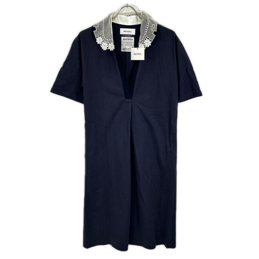 MUVEIL Muelle MA261UA001 26SS Navy Polo Dress with Lace Collar Dress