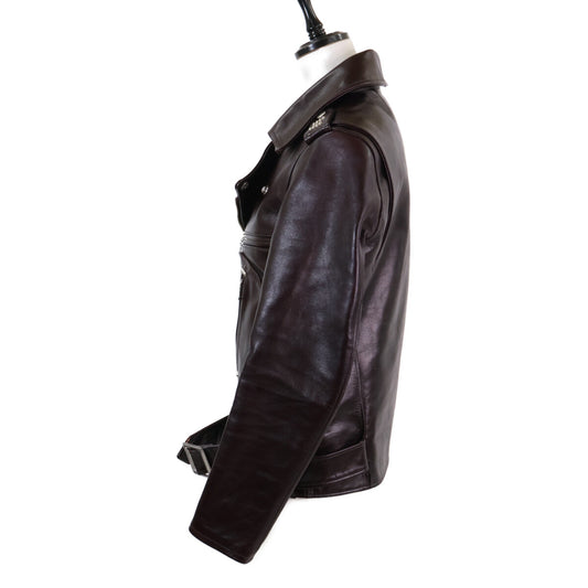 FOUNTAINHEAD LEATHER ファウンテンヘッドレザー ホースハイド ブラウン デルタ ダブル レザージャケット ジャケット