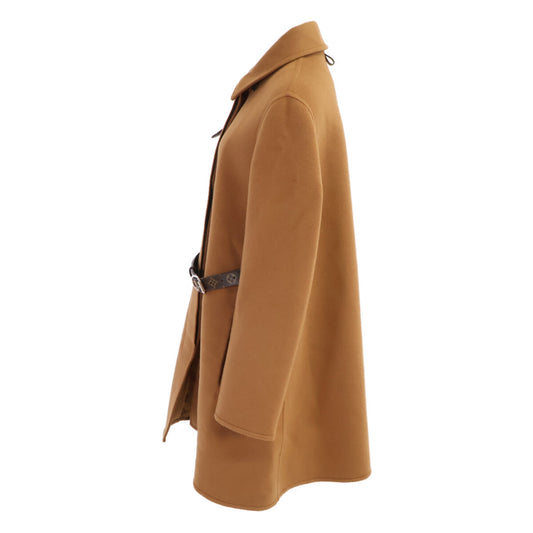 LOUIS VUITTON Louis Vuitton 【Excellent condition/Domestic authorized】FHC018QWE Wool x silk monogram lining coat with belt