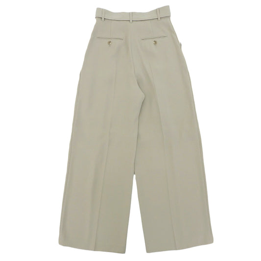 LE CIEL BLEU Le Ciel Bleu Belted Wide-Leg Pants Bottoms Women's Beige 38 24A68513 Bottoms