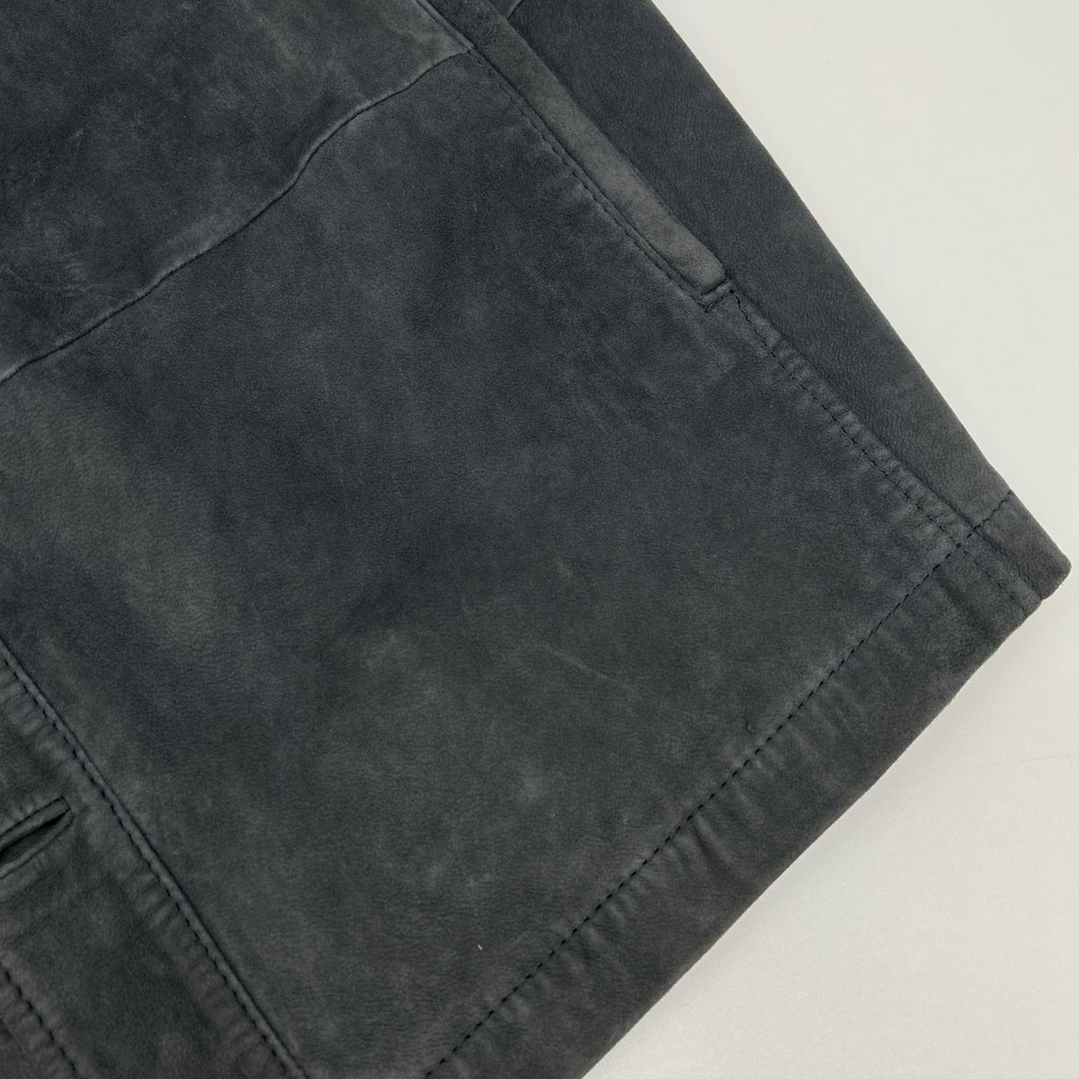 BOSS ボス Gray Lambskin Leather Shirt Jacket 10187354 Jacket