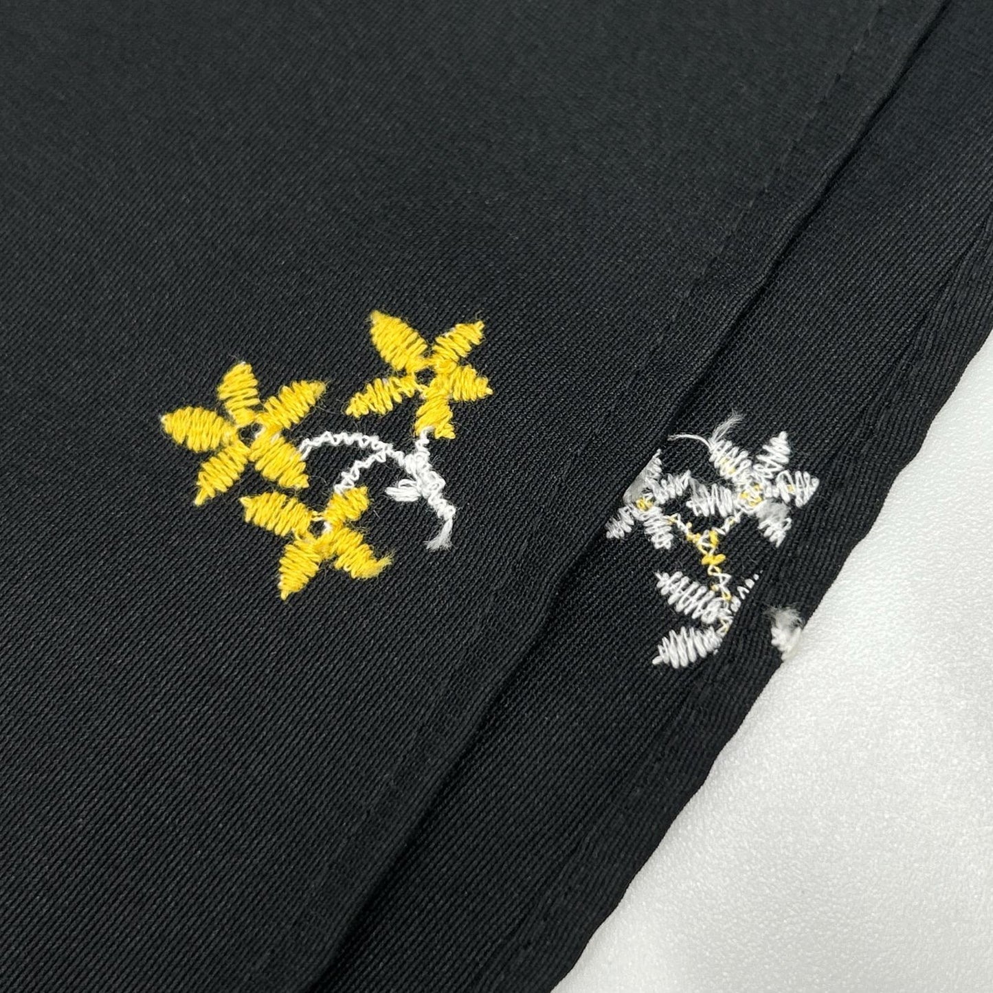 OHGA オオガ OHGA-1193 ブラック 花柄刺繍 パフスリーブ ブラウス トップス