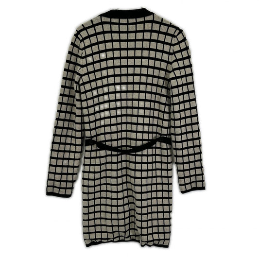 S MaxMara エスマックスマーラ 93160319000 アイボリー×ブラック ウール カシミヤ混 ロングカーディガン トップス