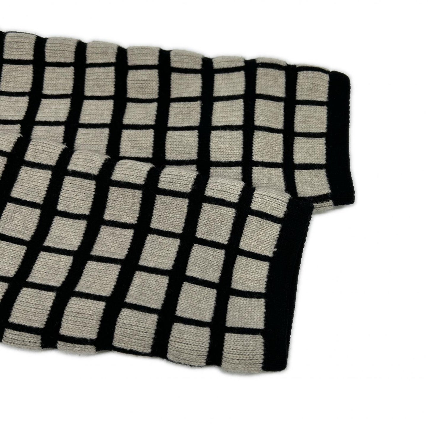 S MaxMara S Max Mara 93160319000 Ivory×black wool cashmere-blend long cardigan top