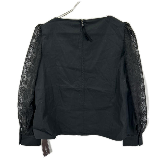 FOXEY BOUTIQUE フォクシーブティック 45147 ブラック Rosetta/ロゼッタ 袖レース ロングスリーブブラウス トップス