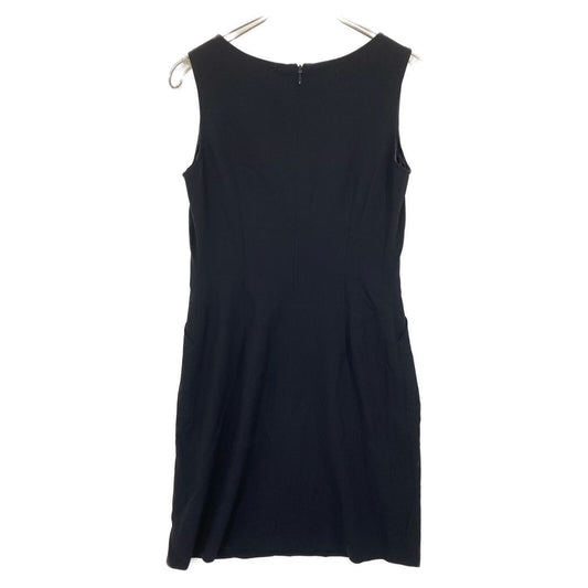 JIL SANDER navy wool sleeveless dress 36 ladies