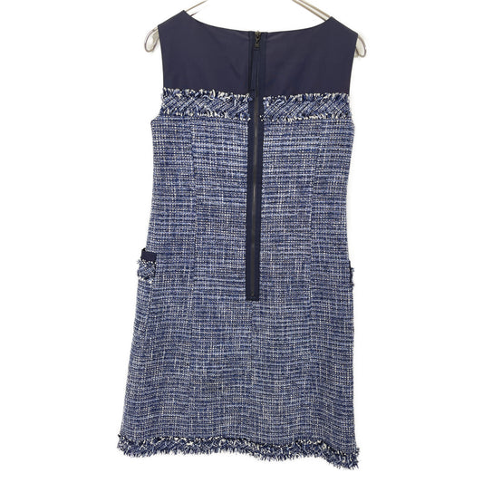 FOXEY FOXEY 35611 navy tweed×nylon dress dress