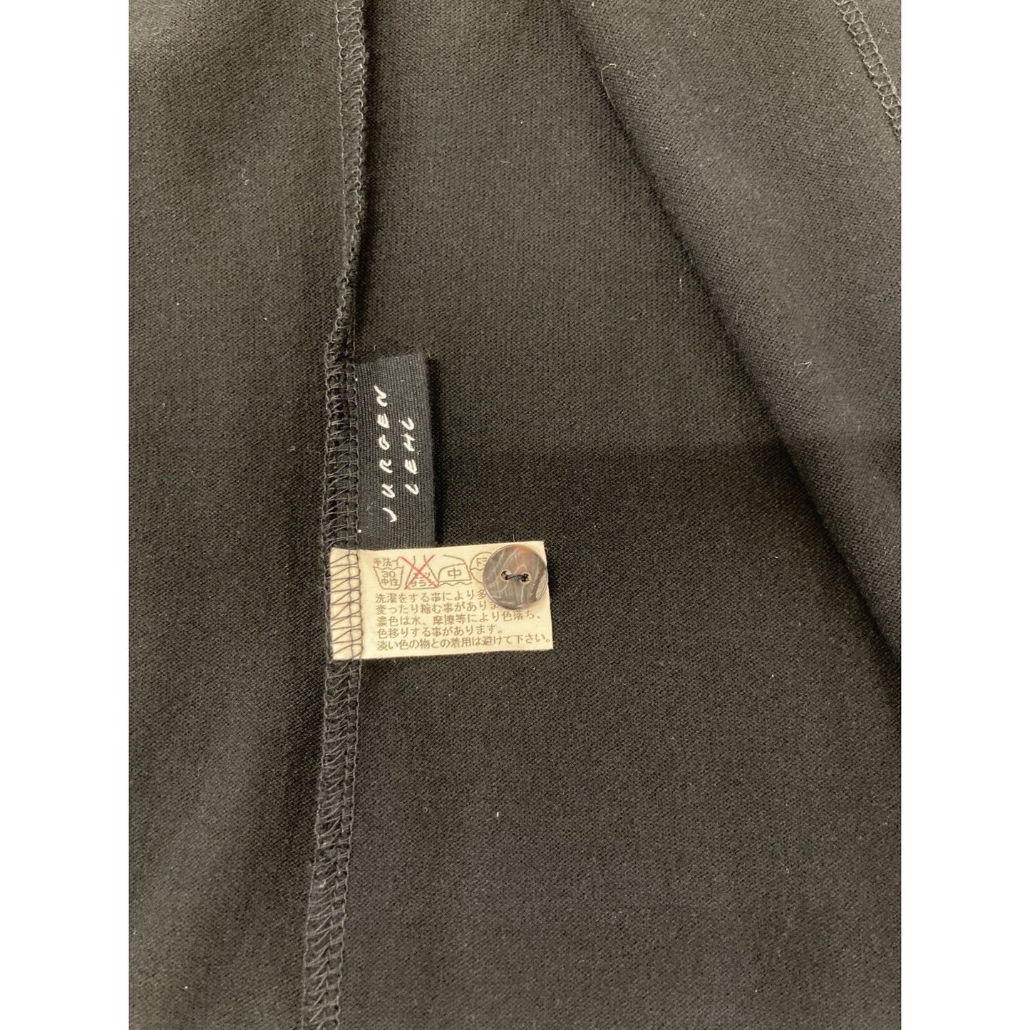 JURGEN LEHL ヨーガンレール ブラック JO143UB113 コットン スタンドネック カーディガン トップス Ⅿ