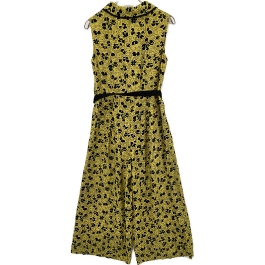 Dot&Stripes CHILDWOMAN ドットアンドストライプス チャイルドウーマン イエロー×ブラック Cu綿ヒエラアーカイブプリントオールインワン オーバーオール オールインワン