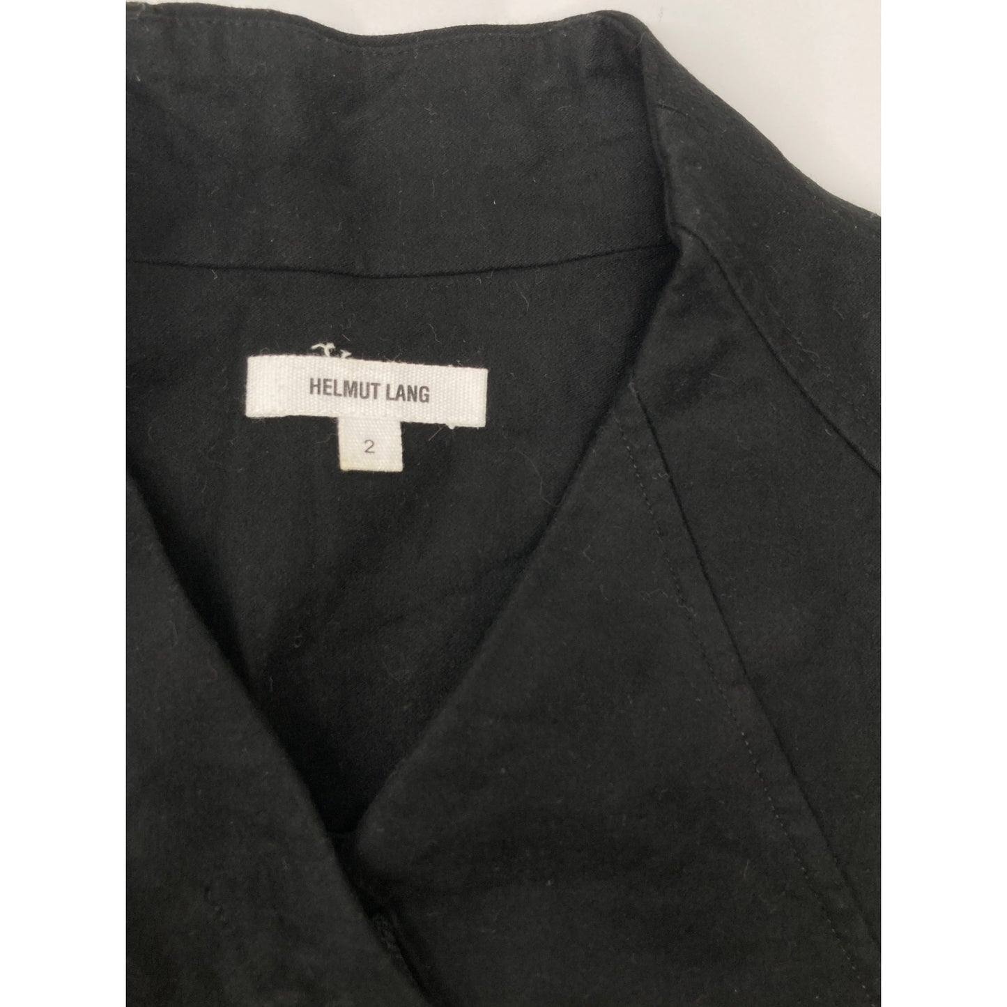 HELMUT LANG ヘルムートラング ブラック 1304933 アシンメトリー カーブデザイン ライダースジャケット トップス 2