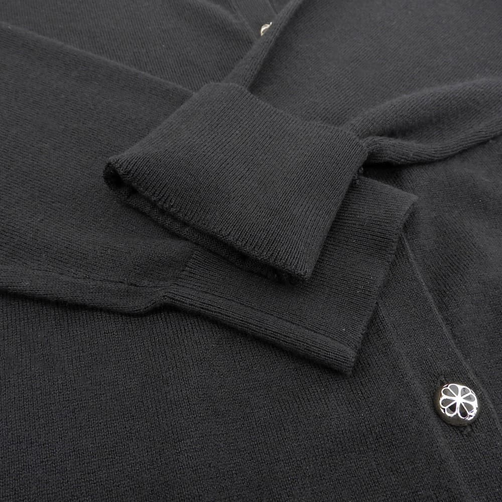 Excellent condition spade flower button lightweight cardigan top women's black M KO351 Tops M Women's