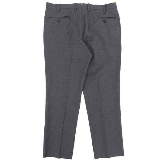 LANVIN COLLECTION ランバンコレクション 美品 ウールフランネル スラックスパンツ ボトムス メンズ グレー 52 238262 P321 ボトムス