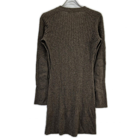 Chloe クロエ 8AT534-8A530 ブラウン カシミヤ Vネック 長袖 リブニット ロングカーディガン トップス