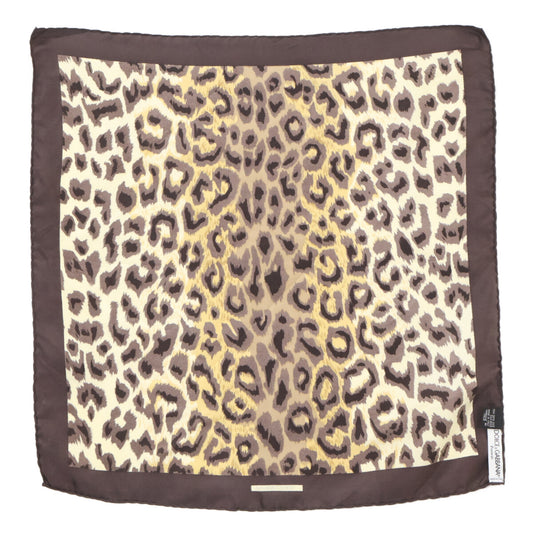 DOLCE&GABBANA ドルチェアンドガッバーナ 【美品】レオパード柄 シルク スカーフ