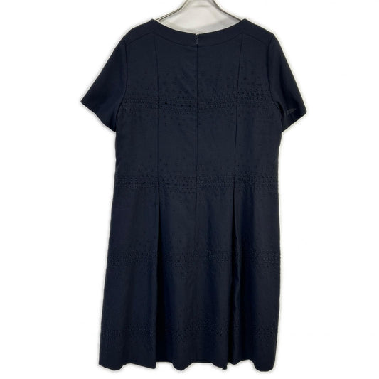 HIROKO BIS Hiroko Bis RLEFF-03410 navy embroidered dress dress