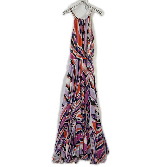 EMILIO PUCCI エミリオプッチ パープル系 総柄 チェーンベルト付きノースリーブ ワンピース ワンピース