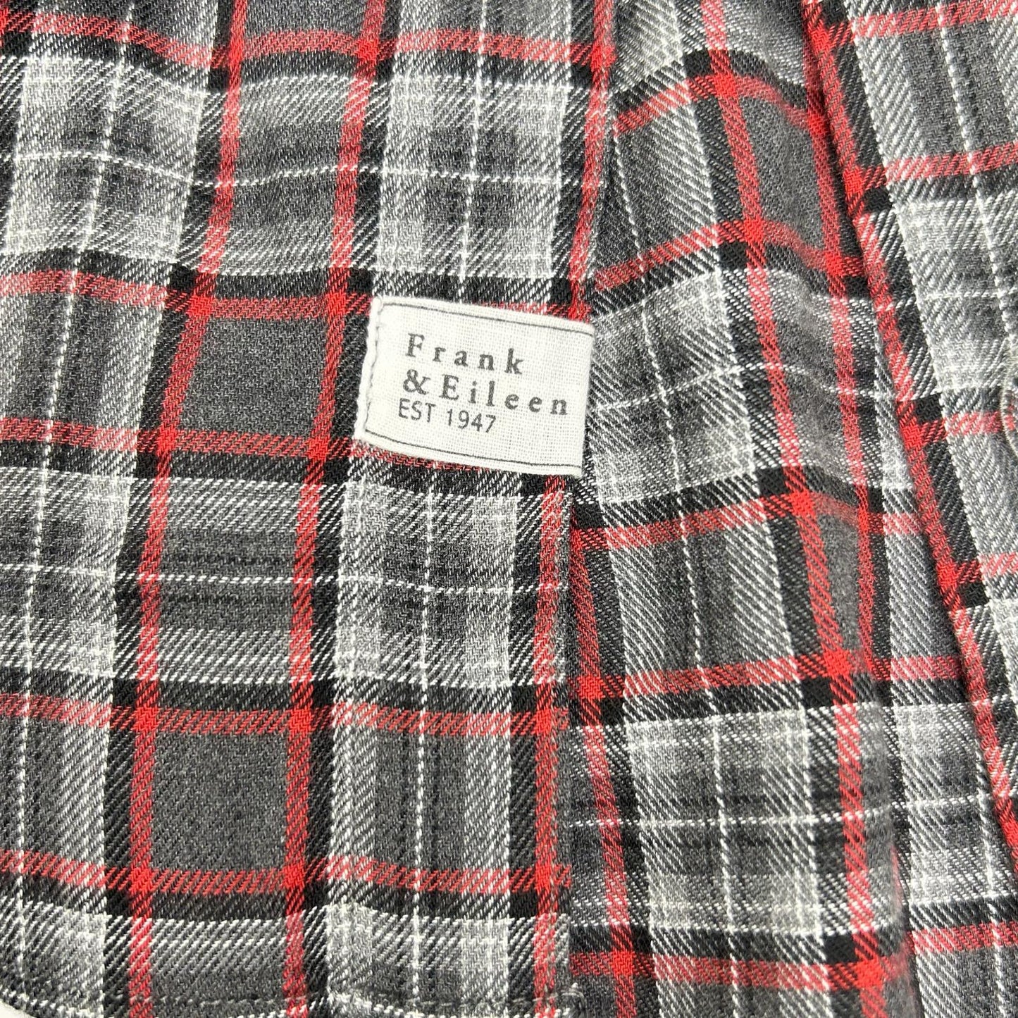 Frank&Eileen Gray × Red EILEEN Tartan-Check Shirt