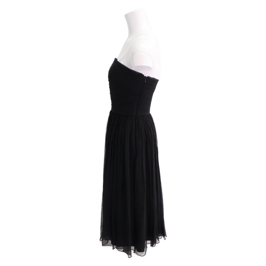 Christian Dior クリスチャンディオール 【国内正規】6C21647A1602 シルク ベアトップ シフォンドレス ワンピース