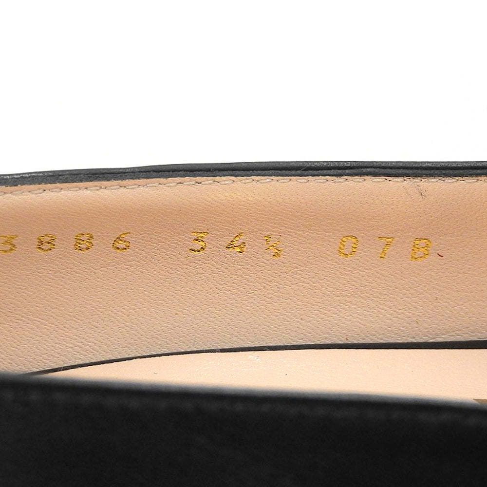 GUCCI グッチ 新品同様 ホースビット ミッドヒールパンプス シューズ レディース 黒 ブラック 34 1/2 643886 シューズ