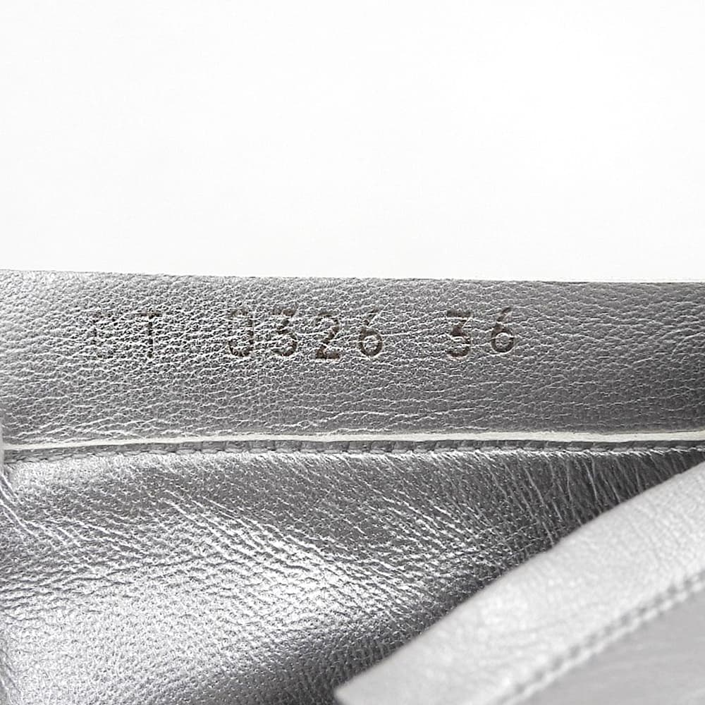 DOLCE&GABBANA ドルチェアンドガッバーナ 美品 レザー ビジュー サイドジップ アンクルブーツ レディース シルバー 36 CT0326 シューズ