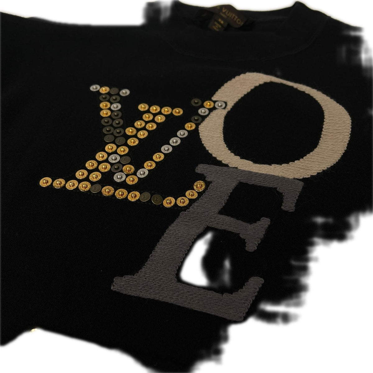 LOUIS VUITTON 072WWLTSO5WNC Studded cashmere-blend sweatshirt Mark era Tops