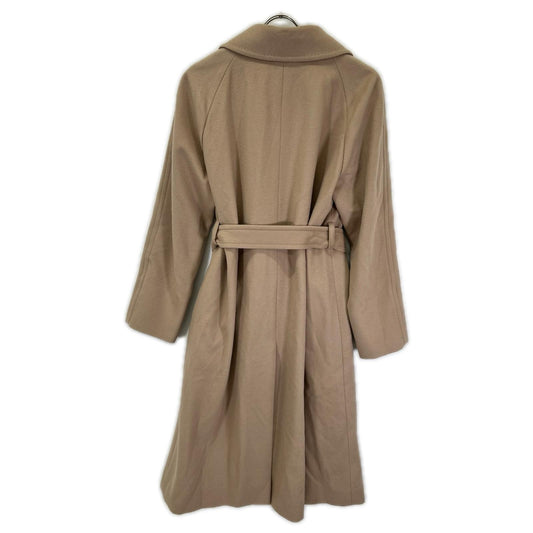 EPOCA エポカ Beige Wool Geelong Lambswool Belted Long Coat Coat