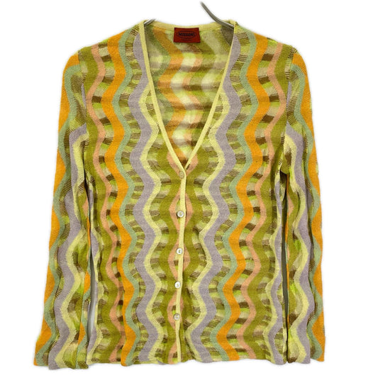 MISSONI ミッソーニ イエロー系 マルチカラー コットンナイロン カーディガン ワンピース アンサンブル スーツ セットアップ