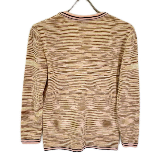 MISSONI ミッソーニ ブラウン系 ウールナイロン ボーダー ニット カーディガン トップス