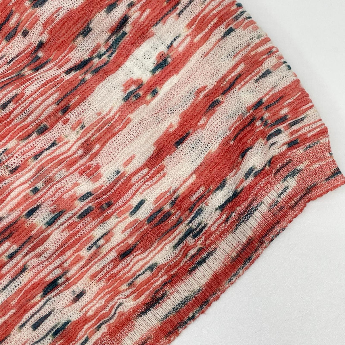 MISSONI ミッソーニ レッド系 ウール ボーダー Vネック セーター トップス