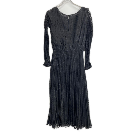 EMPORIOARMANI Emporio Armani 6H2A802NMBZ Black pleated polka-dot georgette midi dress dress
