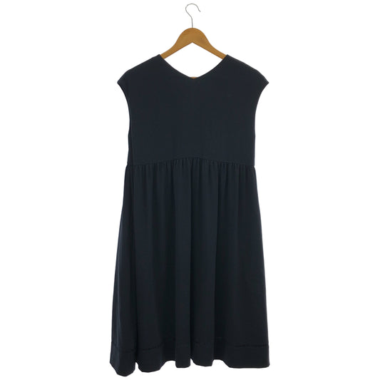 FOXEY NEW YORK フォクシーニューヨーク 35960 ネイビー Vネック ギャザーデザインノースリーブ ワンピース トップス