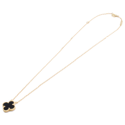VanCleef & Arpels ヴァンクリーフ&アーペル 美品 VCARA45800 ヴィンテージ アルハンブラ オニキス ペンダント ネックレス