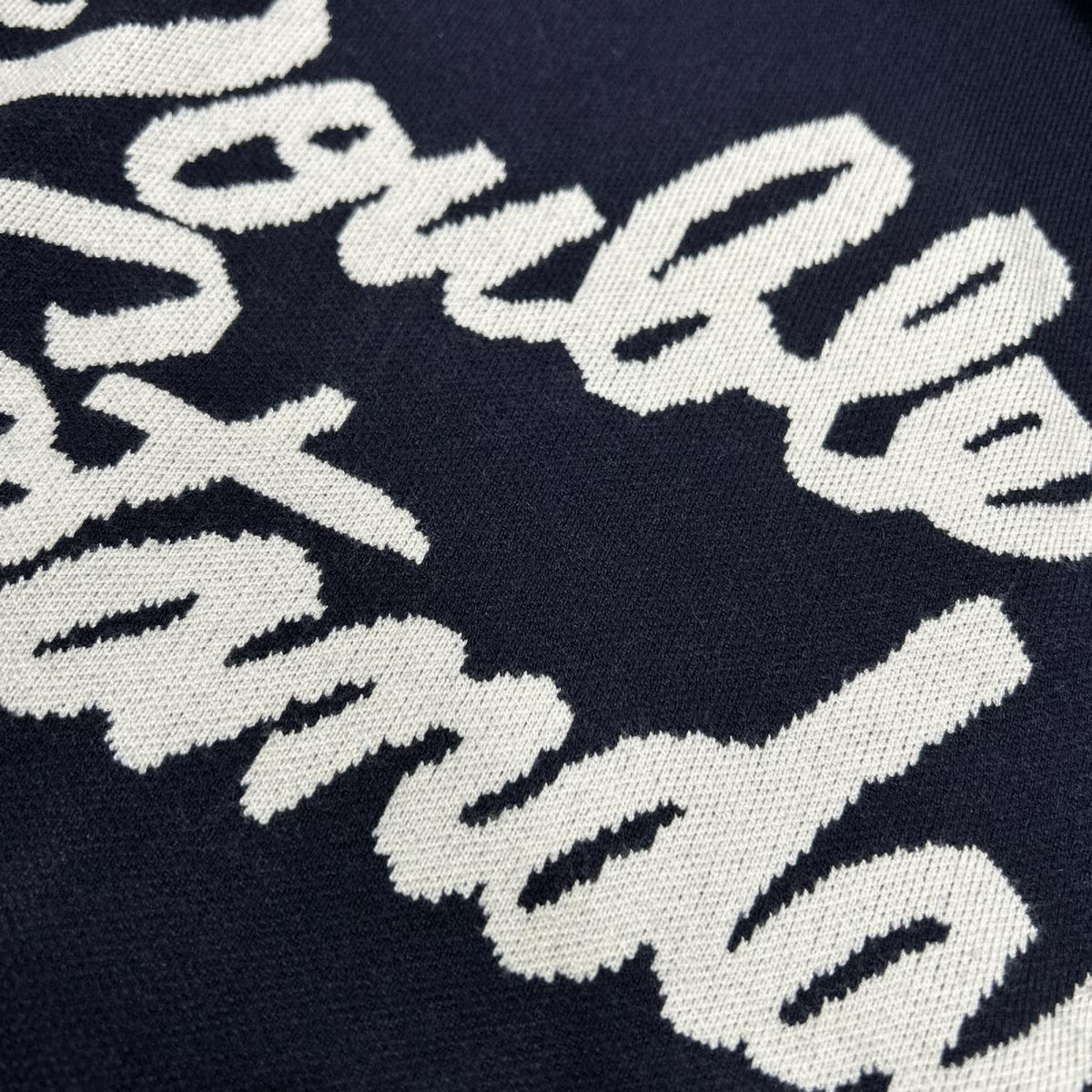 DOUBLE STANDARD CLOTHING ダブルスタンダードクロージング 25AW ネイビー Sun ジャガードニット プルオーバー トップス