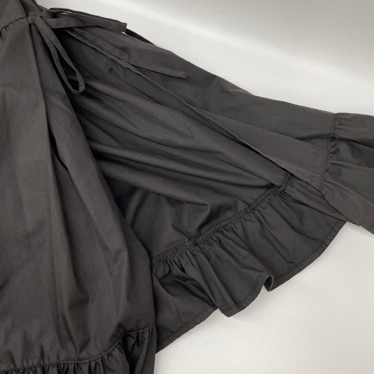 DOUBLE STANDARD CLOTHING ダブルスタンダードクロージング 25AW ブラック リボンディテール ティアードスカート スカート