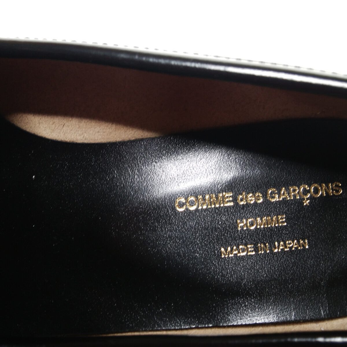 COMMEdesGARCONS HOMME コムデギャルソンオム 新品同様 田中オム ビブラムソール コインローファー シューズ メンズ 黒 25 HK-00071 90s シューズ