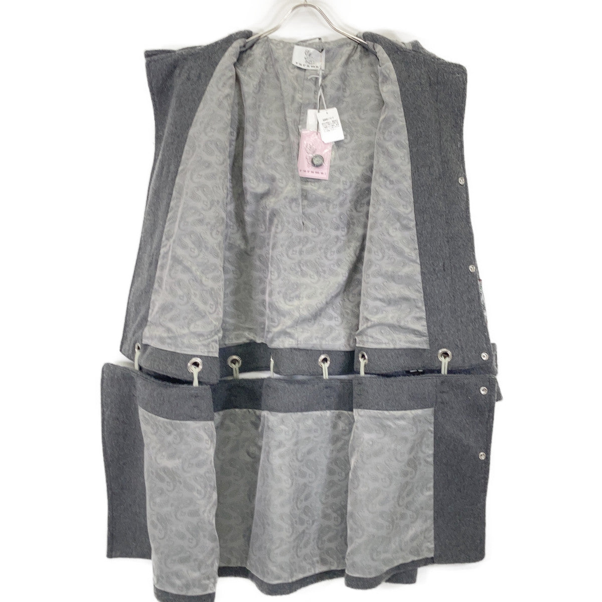 rurumu: rurumu: Gray rrm25AW-CT01 Rabbit Ear Fur Detachable Duffle Coat