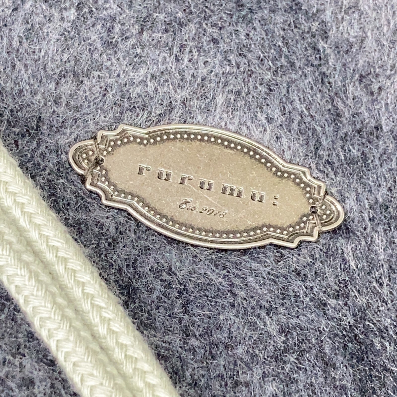 rurumu: rurumu: Gray rrm25AW-CT01 Rabbit Ear Fur Detachable Duffle Coat