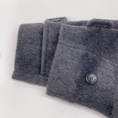 rurumu: rurumu: Gray rrm25AW-CT01 Rabbit Ear Fur Detachable Duffle Coat