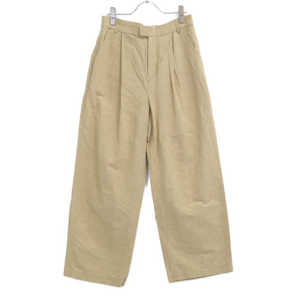 Pallas Palace 22 Toka Beige Cotton Wide Pants Bottoms 3