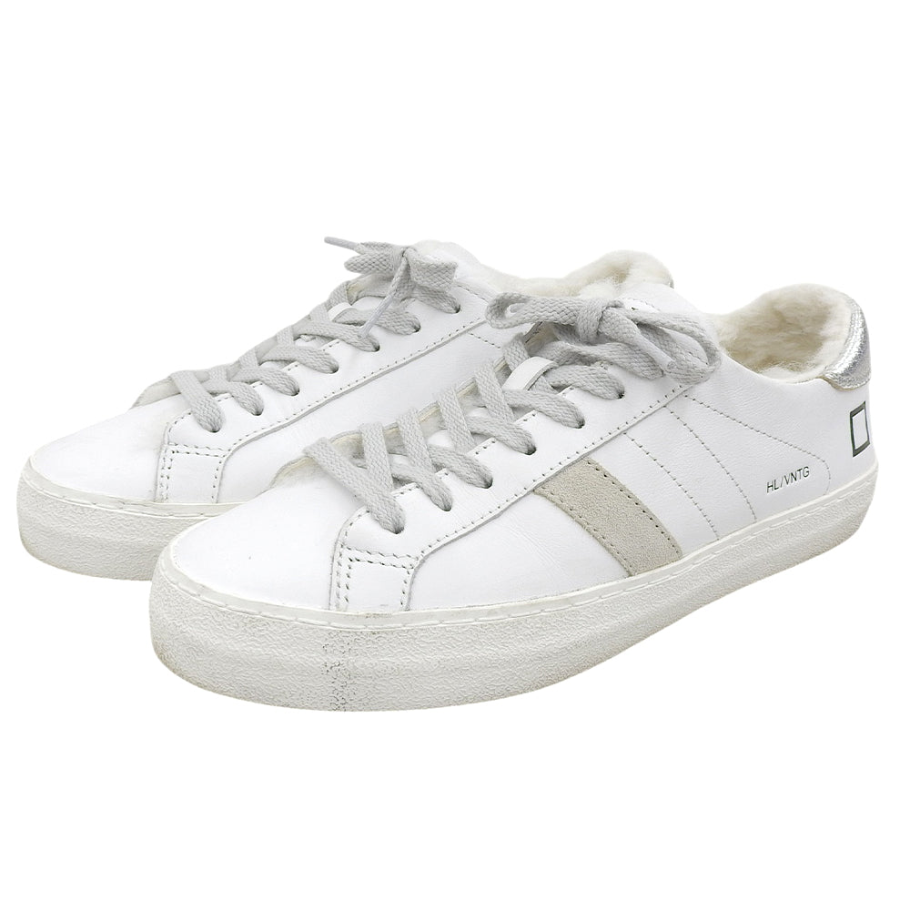 D.A.T.E. デイト 内ボア ローカットスニーカー シューズ レディース ホワイト 24.5cm HLF-VC-WS シューズ 38(EU)