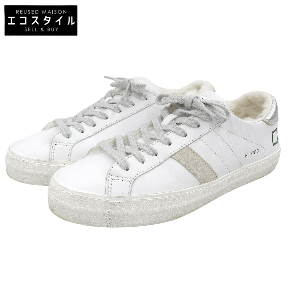 D.A.T.E. デイト 内ボア ローカットスニーカー シューズ レディース ホワイト 24.5cm HLF-VC-WS シューズ 38(EU)