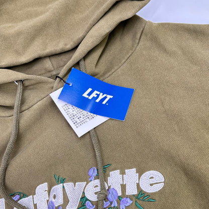 卡其 WISTERIA LOGO US COTTON PIGMENT DYED 连帽卫衣 上衣 M 男士