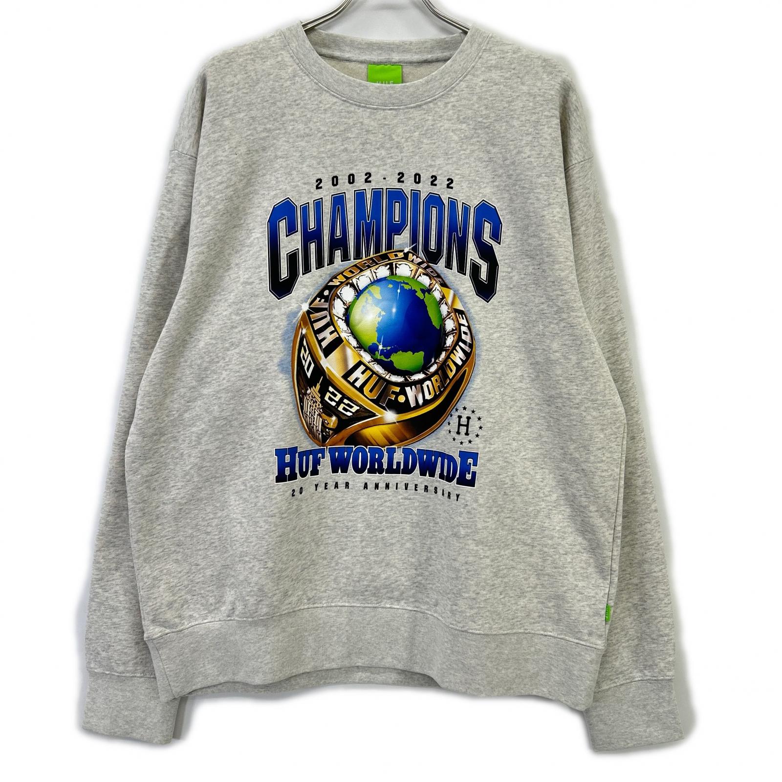 HUF ハフ 22FPF00521 グレー CHAMPIONS CREWNECK トレーナー トップス
