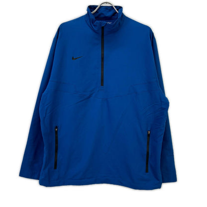 Blue half-zip jacket top L men's