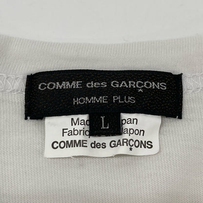 COMMEdesGARCONS HOMME PLUS コムデギャルソンオムプリュス PI-T028 グレー フラワー刺繍オーバーサイズTシャツ トップス L メンズ